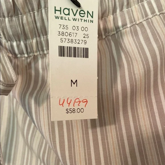 Talbots Haven Well Within Striped lounge pants pj bottoms - Picture 4 of 6